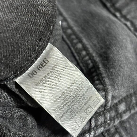 Aeropostale 90s Baggy Jeans Black Solid Dark Wash Distressed High Rise Womens 00 - Picture 7 of 7